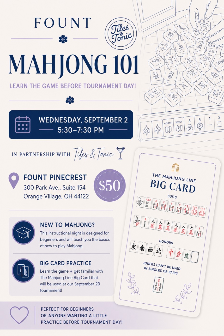 Mahjong 101 at FOUNT Pinecrest